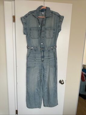 H&M Light Blue Denim Jumpsuit